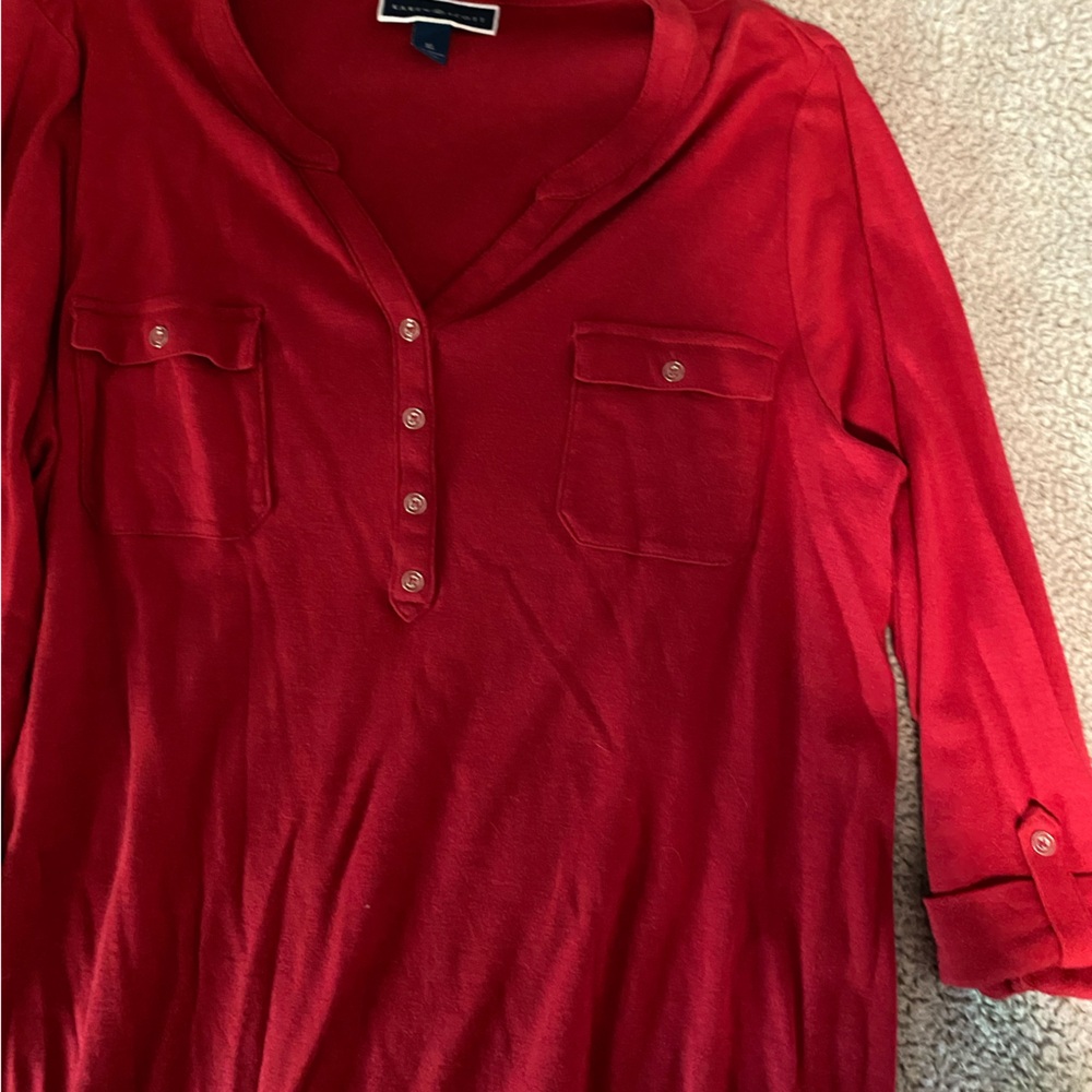 2 Women’s Karen’s Scott 3/4 shirts 1 size XL 1 XXL